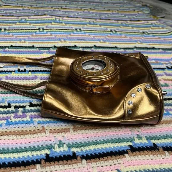 y2k Far Nine Bronze Clock Purse - Picture 7 of 12